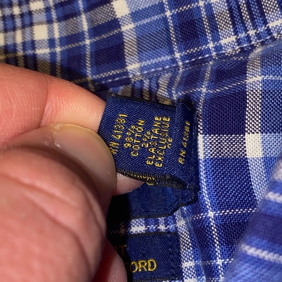 Ralph Lauren Slim Fit Stretch Oxford Button Up Down Mens Size Medium Dress Shirt - Picture 6 of 11